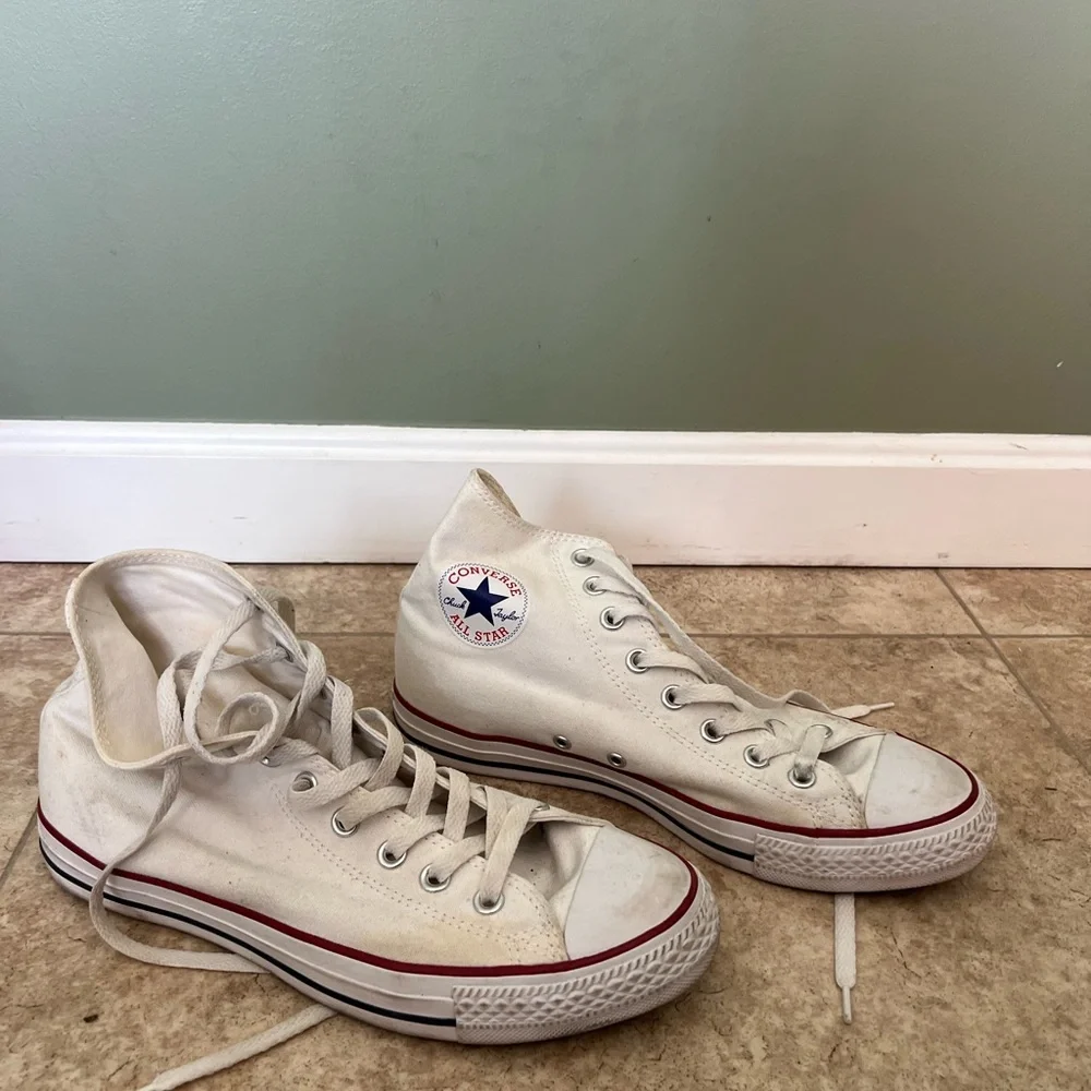Converse White High-Top Sneakers - Picture 2 of 6